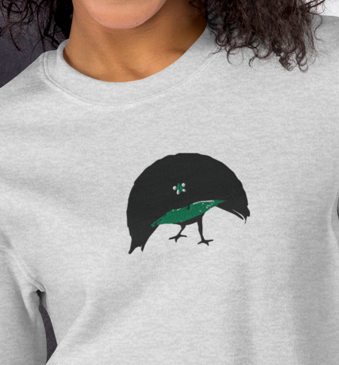 The superb Bird-of-paradise Vintage Re-Craft Embroidery Unisex Sweatshirt