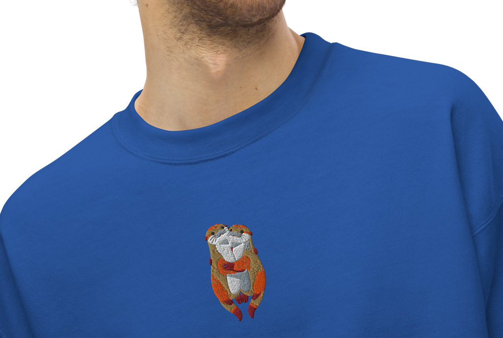Otter Vintage Re-Craft Embroidery Unisex Sweatshirt
