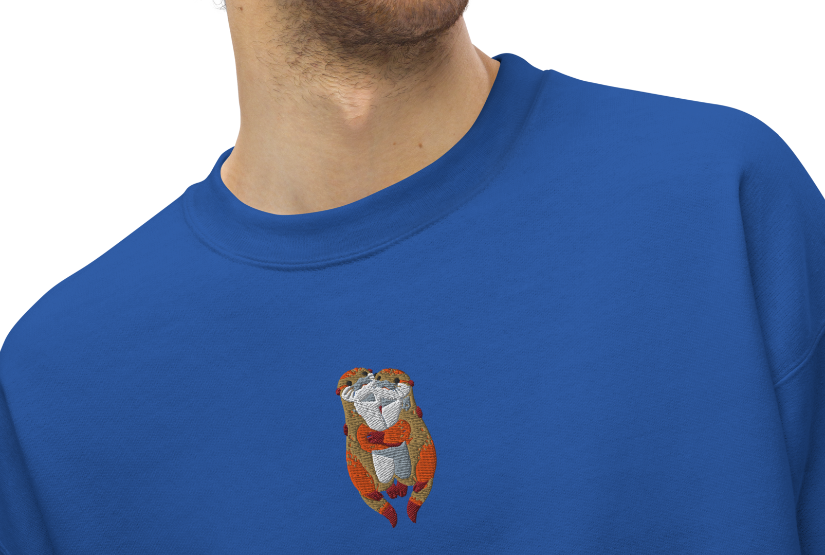 Otter Vintage Re-Craft Embroidery Unisex Sweatshirt